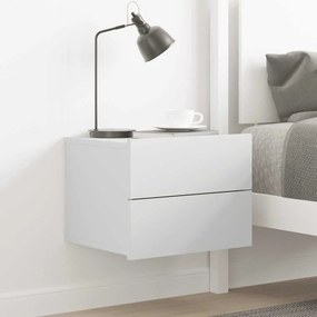 vidaXL Κομοδίνο Λευκό 40 x 30 x 30 εκ. από Επεξ. Ξύλο