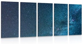 Εικόνα 5 τμημάτων πανέμορφος Γαλαξίας ανάμεσα στα αστέρια