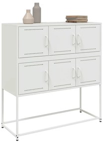 Ντουλάπι Λευκό 100,5x39x107 εκ. Ατσάλινο - Λευκό