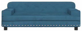 Κρεβάτι Σκύλου Μπλε 90 x 53 x 30 εκ. Βελούδινο - Μπλε
