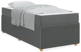 vidaXL Σκελετός Κρεβατιού Άλλο Σκούρο γκρι 80 x 200 cm ύφασμα