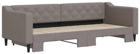 vidaXL Καναπές Κρεβάτι Συρόμενος Taupe 80 x 200 εκ. Υφασμάτινος