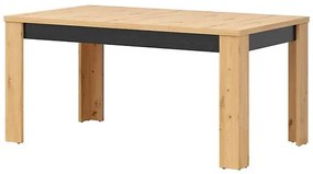 Τραπέζι Boston CC112, Artisan βελανιδιά, Μαύρο δρυς, 77x90x160cm, 57 kg, Επιμήκυνση, Πλαστικοποιημένη μοριοσανίδα | Epipla1.gr