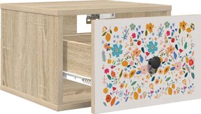 vidaXL Τοίχου κομοδίνο MAINZ Sonoma Δρυς 36 x 33 x 25 εκ.