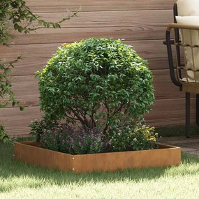 vidaXL Περίγραμμα γκαζόν 6 pcs Σκ rusty 60 x 60 x 13 εκ