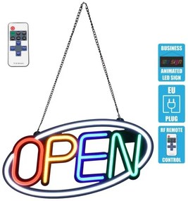 Διακοσμητικό Φωτιστικό Neon Led Πινακίδα Open 85858 Globostar-85858-Πολύχρωμο 85858