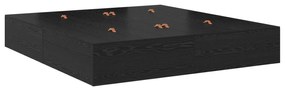 vidaXL Κρεβάτι Αποθήκευσης Μαύρος Δρυς 180x200 εκ