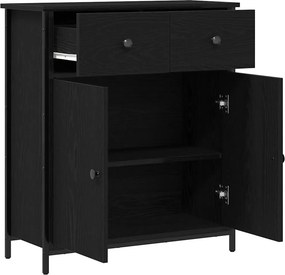 vidaXL Πλαϊνό γραφείο Μαύρη Οξυά 70 x 30 x 80 εκ. Επεξεργασμένο ξύλο