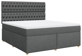 ΚΡΕΒΑΤΙ BOXSPRING ΜΕ ΣΤΡΩΜΑ ΣΚΟΥΡΟ ΓΚΡΙ 180X200 ΕΚ ΥΦΑΣΜΑΤΙΝ 3293667