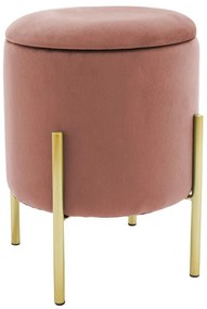 Σκαμπό Creativity βελούδο σάπιο μήλο-χρυσό Φ35x42εκ 35x35x42 εκ.