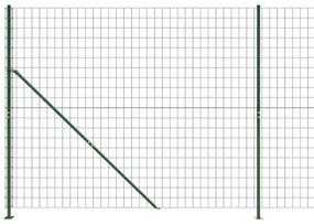 Συρματόπλεγμα Περίφραξης Πράσινο 2,2 x 25 μ. με Βάσεις Φλάντζα - Πράσινο