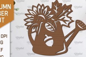 Σετ των 2 Intra απο ξύλο plywood 3mm-4mm πάχος Φθινοπωρινή διακόσμηση τοίχου με λέιζερ. Φθινοπωρινό Δίασταση 30x20 cm INTRAFABR-101607109