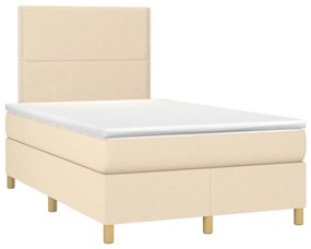 ΚΡΕΒΑΤΙ BOXSPRING ΜΕ ΣΤΡΩΜΑ ΚΡΕΜ 120X200 ΕΚ. ΥΦΑΣΜΑΤΙΝΟ 3142246