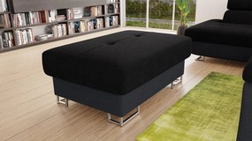 Πουφ Cotere-Gkri skouro - Mavro - 106.00Χ67.00Χ42.00cm