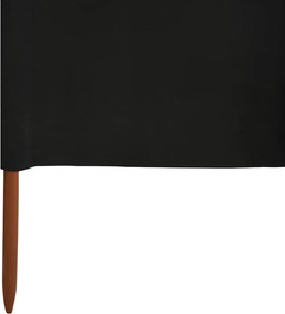 vidaXL Προστατευτικό Αέρα με 6 Πάνελ Μαύρο 800 x 120 εκ. Υφασμάτινο