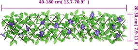 vidaXL Καφασωτό Επεκτεινόμενο Πράσινο 180x20εκ. Τεχνητός Κισσός
