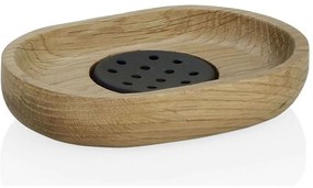 Σαπουνοθήκη Modern AH-BA67101 13x9x3cm Natural-Black Andrea House Steel,Wood