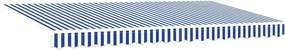 vidaXL Αναδιπλούμενη τέντα Μπλε και άσπρο 400 x 200 cm