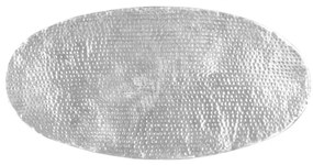 vidaXL Τραπεζάκι Σαλονιού Hammered Ασημί 100x50x28 εκ. από Αλουμίνιο