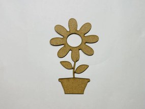 Intra απο ξύλο plywood 3mm-4mm πάχος - Κοπή ξύλινης χειροτεχνίας σε σχήμα γλάστρας ηλίανθου Δίασταση 30x30 cm Intraeaxys-qommxe5o