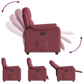 vidaXL Πολυθρόνα Ανακλινόμενη Μπορντό Υφασμάτινη