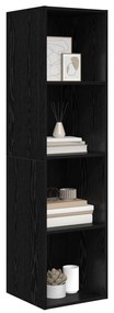 vidaXL Ντουλάπι TV Μαύρη δρυς 37 x 37 x 142.5 εκ Επεξεργασμένο ξύλο