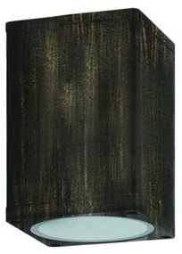 Σποτ Φωτιστικό Οροφής E27 IP65 Ορθογώνιο 35W Dasa ACA-LG2402E27GB-Μαύρο-Χρυσό LG2402E27GB