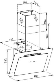 Απορροφητήρας Pyramis Vetrio-Μήκος: 60 εκ.-Mauro