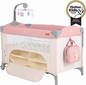 Folding cot Indiana pink
