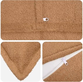 vidaXL Κάλυμμα Μαξιλαριού 2 pcs HOUTEN Μπεζ 40 x 40 cm Μπουκλέ