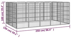 ΚΛΟΥΒΙ ΣΚΥΛΟΥ 16 ΠΑΝΕΛ ΜΑΥΡΟ 50X100 ΕΚ. ΑΤΣΑΛΙ ΜΕ ΒΑΦΗ ΠΟΥΔΡΑΣ 3115960