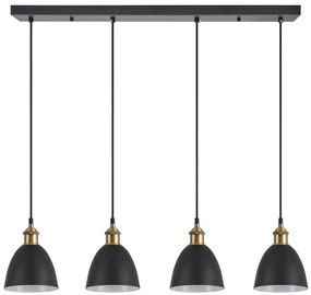 SE21-BR-10-4BL-MS2 MAGNUM BRONZE Black Metal Shade Pendant+