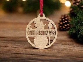 Σετ των 3 Intra απο ξύλο plywood 3mm-4mm πάχος – Εξατομικευμένο μπιχλιμπίδι Χιονάνθρωπος 20x25 cm INTRAVECTRY-MY545447