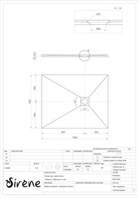 Sirene Slate 80x100 S10080 - Παραλληλόγραμμη ντουζιέρα μαρμαρινη - Λευκό Ματ