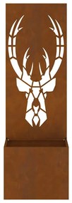 vidaXL Γλάστρα Κήπου με Διακοσμητική Πάνελ Σκ rusty 50 x 140 cm
