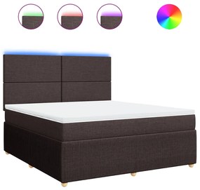 ΚΡΕΒΑΤΙ BOXSPRING ΜΕ ΣΤΡΩΜΑ ΣΚΟΥΡΟ ΚΑΦΕ 180X200 ΕΚ ΥΦΑΣΜΑΤΙΝΟ 3294431