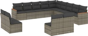 vidaXL Patio Sofa Set 13-θέσια Grey