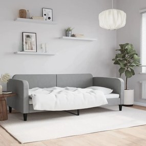 Καναπές Κρεβάτι Ανοιχτό Γκρι 100 x 200 εκ. Υφασμάτινος