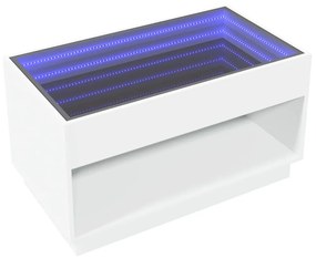 vidaXL Τραπεζάκι Σαλονιού Infinity LED Λευκό 90x50x50 εκ.