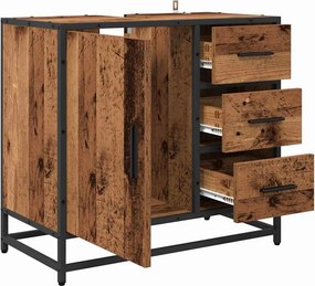 vidaXL Ντουλάπι Μπάνιου Παλιό Ξύλο 65 x 33 x 60 εκ Επεξεργασμένο Ξύλο