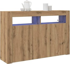 vidaXL Πλαϊνό γραφείο Artisan Oak 116 x 30 x 75 εκ. Επεξεργασμένο Ξύλο