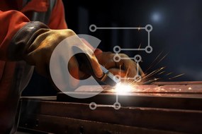 Intra Συλλεκτικό Ξύλινο Παζλ Plywood 4mm - Πρόσωπο συγκόλλησης μετάλλων με σπινθήρες Σε Ξύλινο Κουτί - Διαστάσεις Puzzle: 10x10 cm – 25 κομμάτια