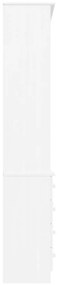 vidaXL Βιβλιοθήκη με Συρτάρια ALTA Λευκή 77x35x186,5 εκ. Μασίφ Πεύκο