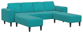 vidaXL Σετ Καναπέ 3 pcs Τιρκουάζ Βελούδο