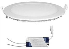 Adeleq Led Φωτιστικό Ψευδοροφής Αλουμινίου Στρογγυλό 24W 6300K 120° Λευκό D220cm 21-025110