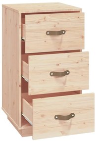 vidaXL Κομοδίνο 40x40x75 εκ. από Μασίφ Ξύλο Πεύκου