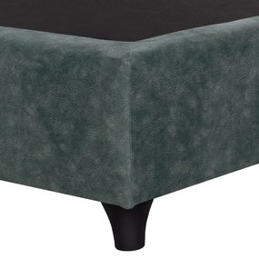 Επενδυμένο Κρεβάτι MALENA Μονό Nubuck Πράσινο 90x200 εκ. 90x205x125 εκ.