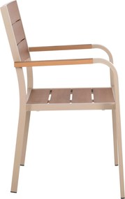 ΠΟΛΥΘΡΟΝΑ ΑΛΟΥΜΙΝΙΟΥ SAGA HM5127.04 ΣΑΜΠΑΝΙ ΜΕ POLYWOOD 55x52x86Yεκ.