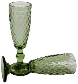 Γυάλινα Ποτήρια Σαμπάνιας Σετ 6 Τμχ Green 373-91-108 Glass