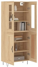 vidaXL Ντουλάπι Sonoma δρυς 69,5 x 34 x 180 εκ. από Επεξεργασμένο Ξύλο